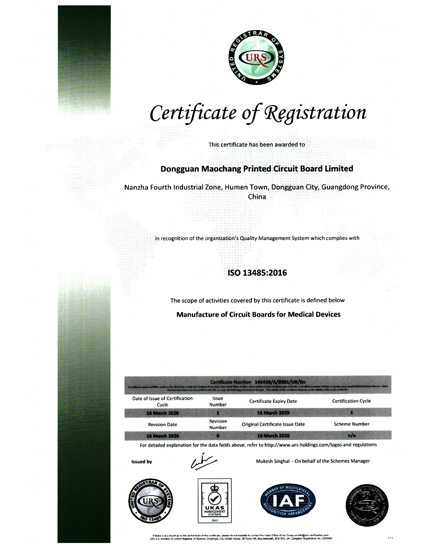 certificato ISO 13485
