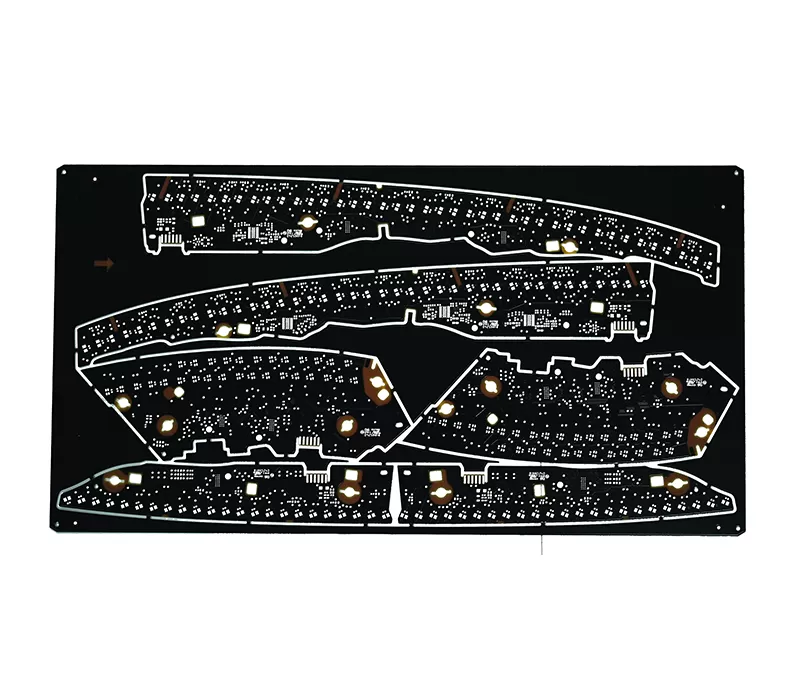 Pcb con retro in alluminio