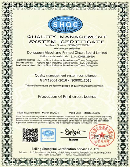 Certificazione del sistema di gestione della qualità